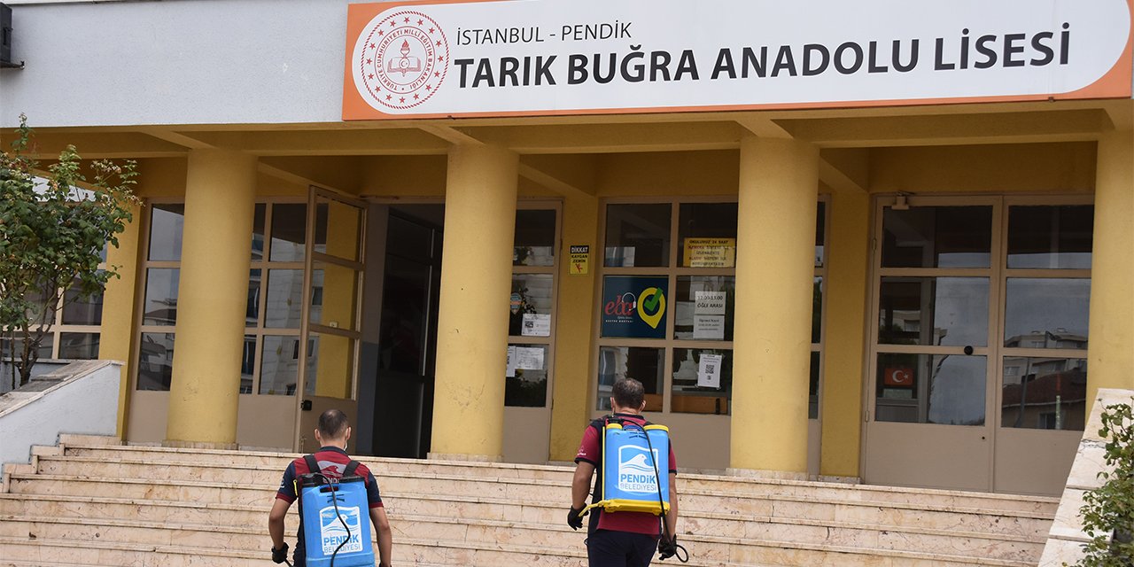 Pendik’te Okullarda Dezenfeksiyon ve Temizlik Çalışması Başladı